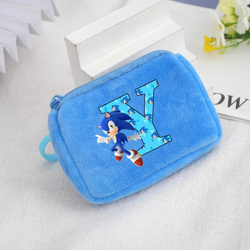 Sonics Coin Purse Cute Wallet Large Capacity Wallets Print Animated Cartoon Pattern Clutch Bags Girl Portable Kid Birthday Gifts