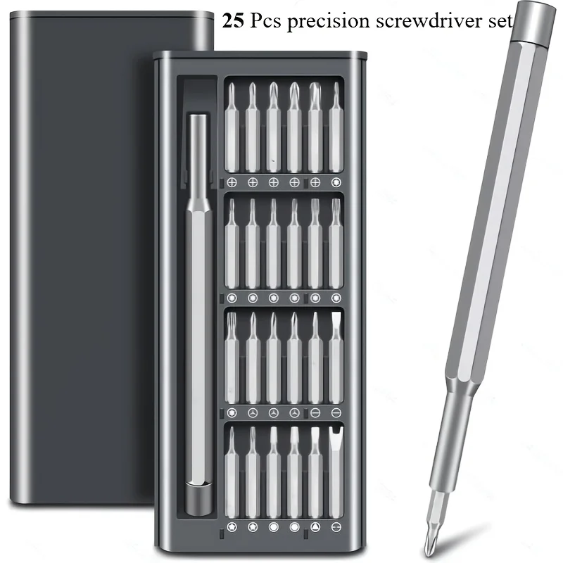 25 in 1 Precision Screwdriver Kit with Magnetic Bits Perfect for Mobile Phone and Tablet Repair