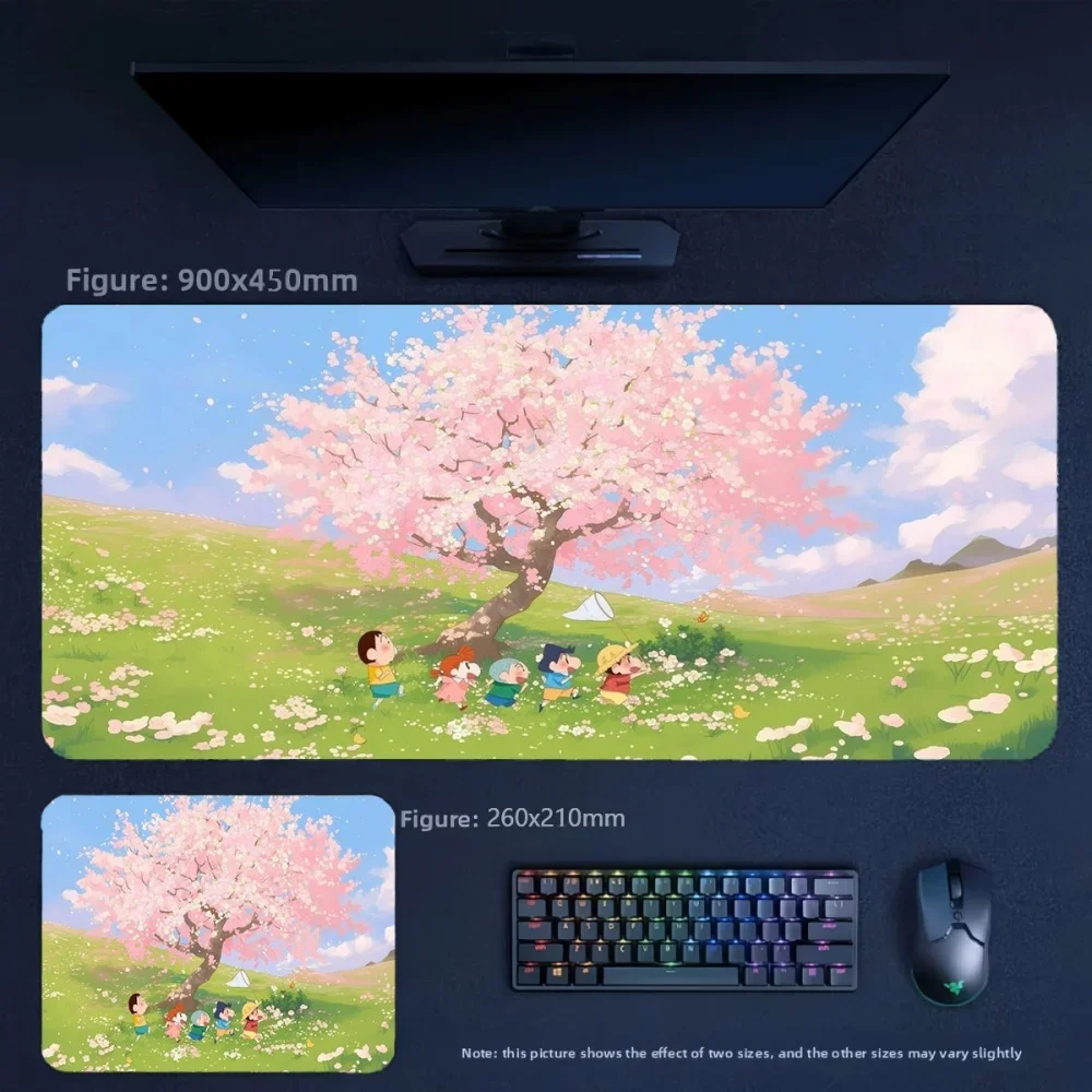 Cute Animation Crayon Shin-chan Leather Non-slip Mouse Pad Cartoon Girls Office Simple Fashion Animation High Value Table Mat