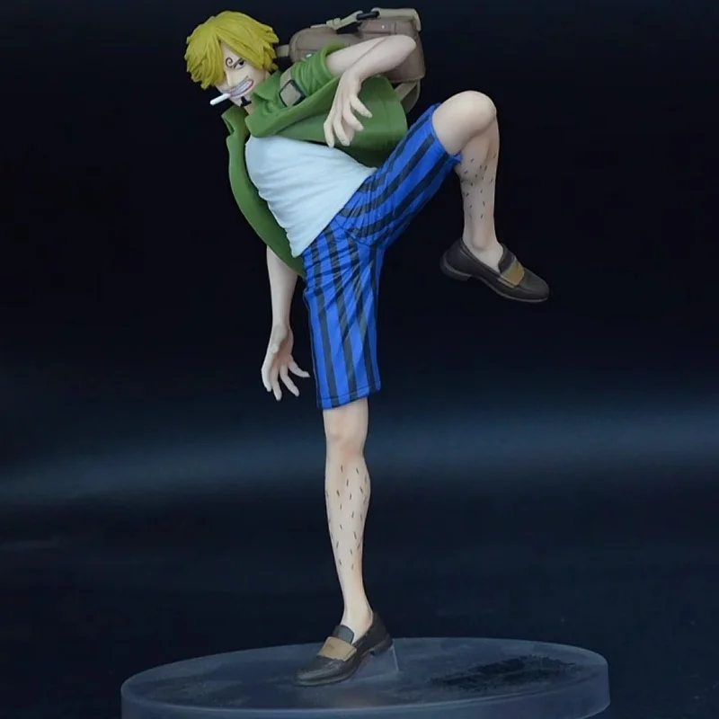 Bandai Authentic One Piece Figure Luffy Sanji Zoro Brock Franky Chopper Action Display Anime Model Collection Decorative Toys