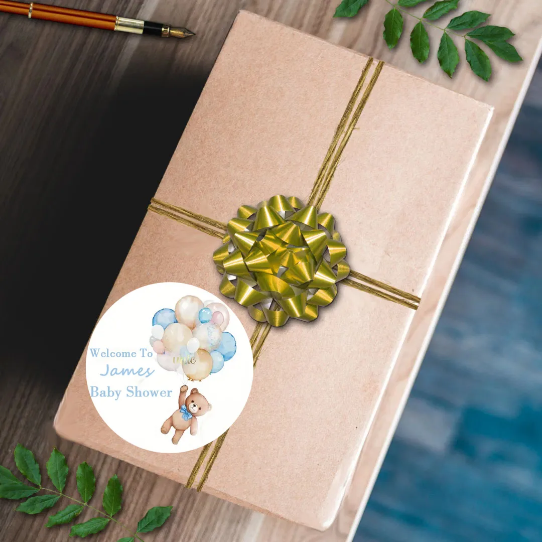 90PCS Custom Personalized Name & Birthday Stickers (For Baptism, Parties & Gift Wrapping)