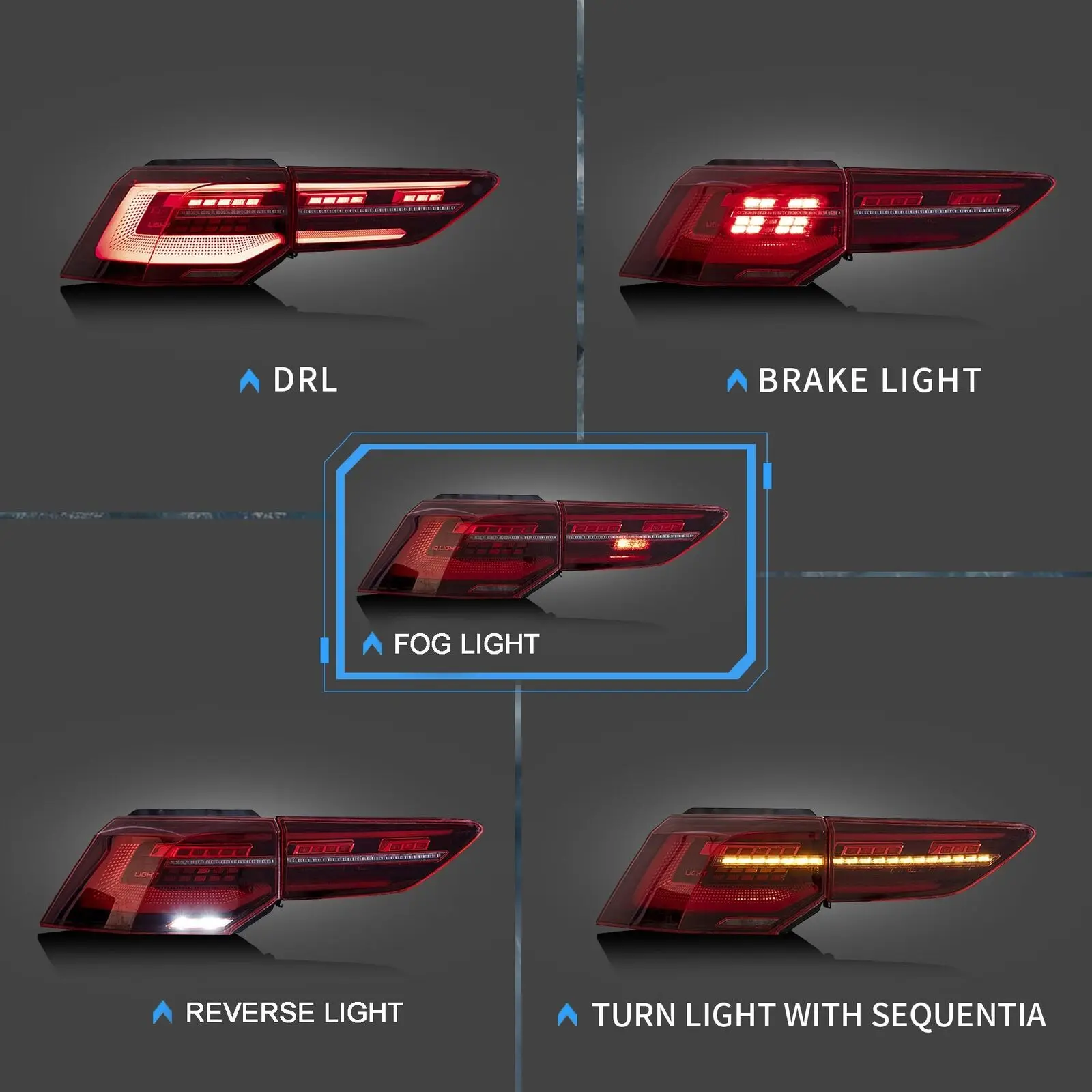 LED Tail Light For Volkswagen VW Golf 8 MK8  2020 2021 2022 2023 DRL Style Running Signal Brake Reversing Parking Facelift