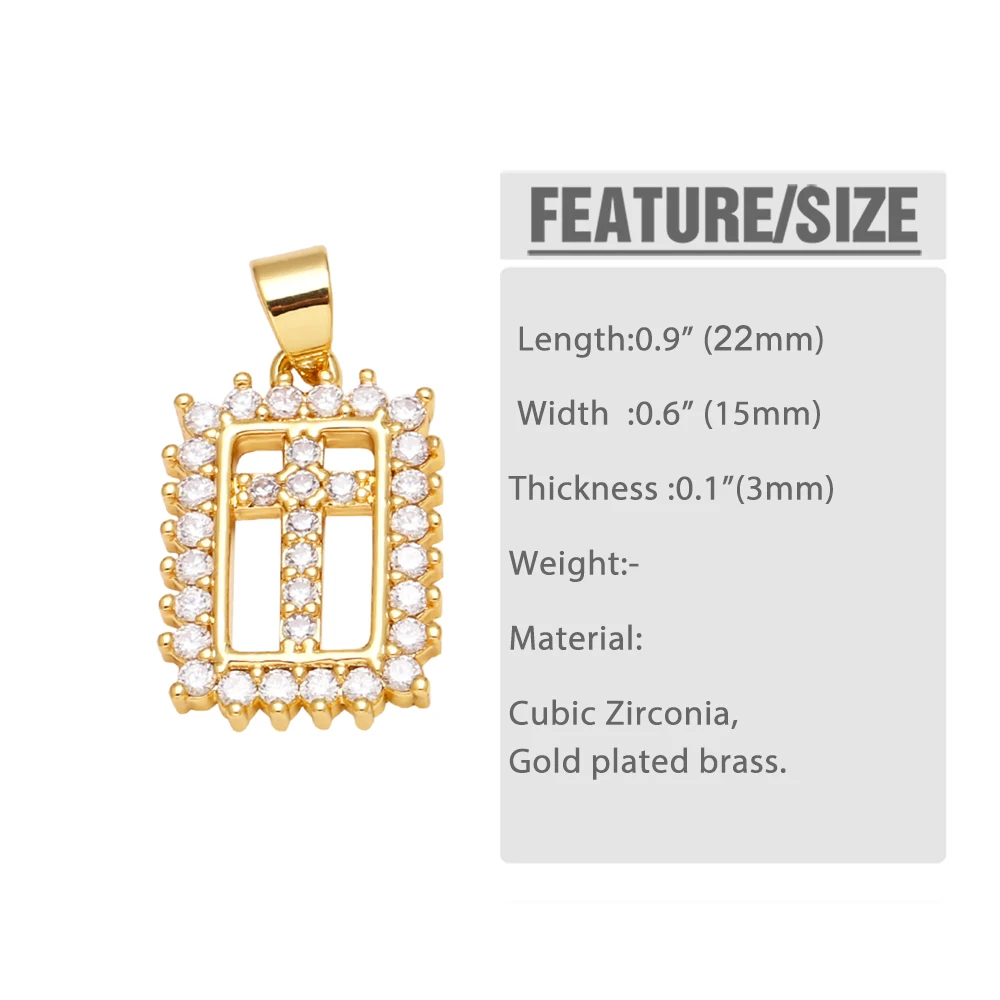 OCESRIO Fashion Beads Resin Virgin Mary Pendant for Necklaces Copper Gold Plated CZ Crucifix Jewelry Making Component pdtb693