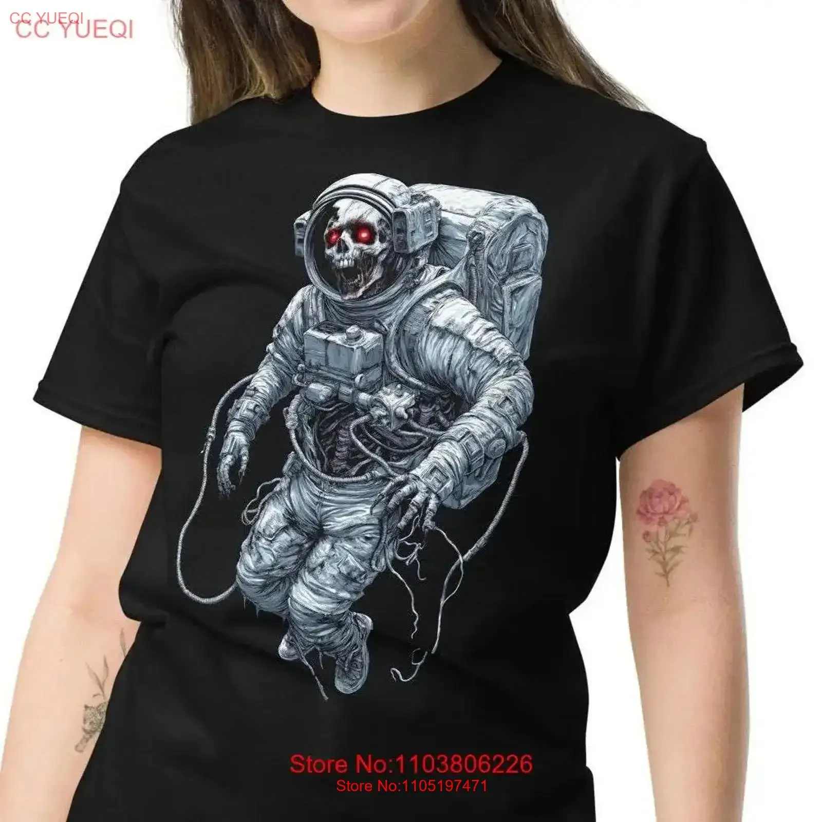زومبي رائد الفضاء تي شيرت أوندد رائد الفضاء SM 5XL خمر غسلها قليلا موضة أنيقة للجنسين مصمم الملابس مريحة #1