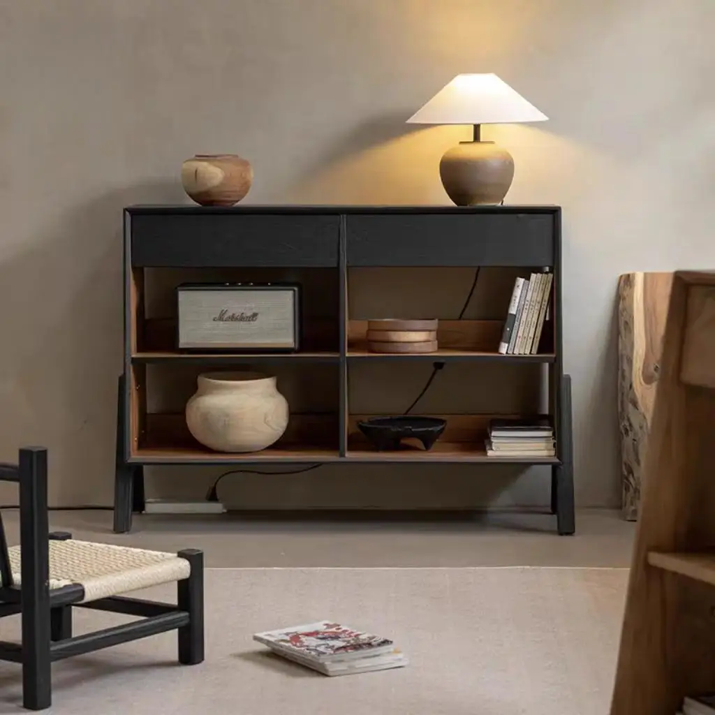 AOLIVIYA Kitchen Dish Sideboard Wabi Sabi Wine Tea Storage Display Cabinet