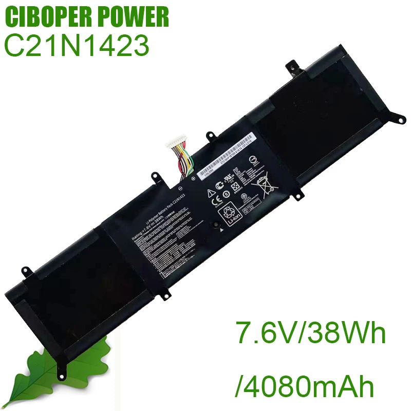 CP Laptop Battery C21N1423 7.6V/38Wh For X302L X302LJ X302LA R301LA F302LJ F302U X302LJ-R4073 X302LJ-R4036H Series Replacement