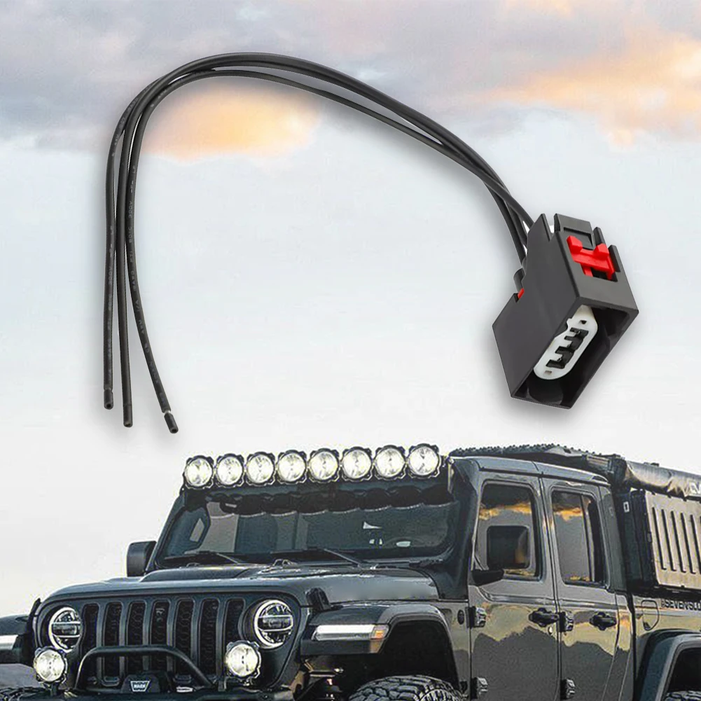 Front Turn Signal Connector W/ Tube Replace 68065016AB Compatible with for Wrangler JK 2007-2018