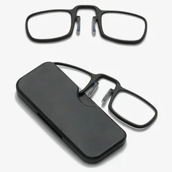 New Legless Clip Nose Portable Reading Glasses Unisex Ultra Thin Magnification Eyewear Unbreakable 1.0+1.5+2.0+2.5+3.0+3.5+4.0