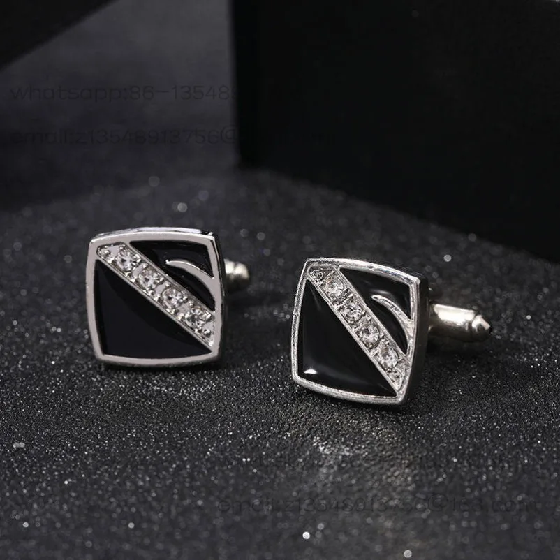Factory Direct Sales French Shirt Cufflinks Men's Business Dress Shirt Shirt Cuff Buckles Simple Creative Alloy Pair