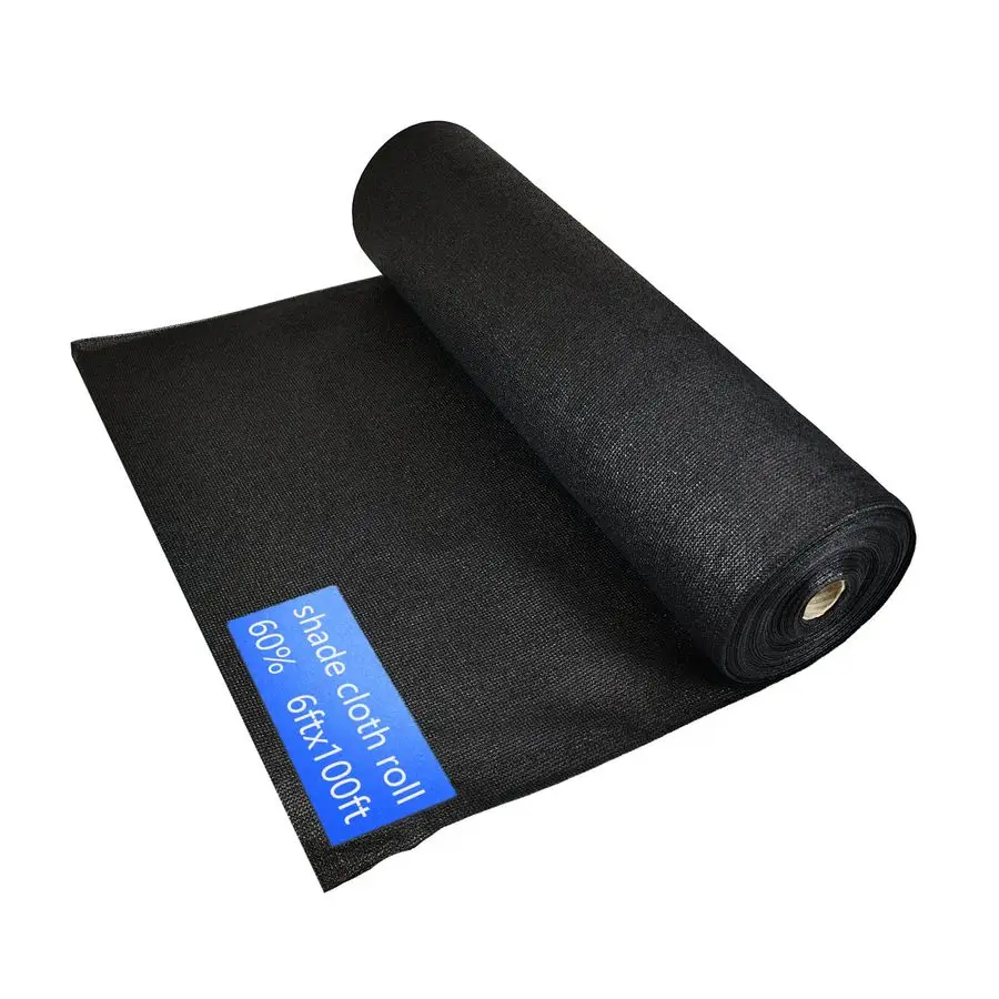 

Ткань для затенения 6 футов x 100 футов, 60% затенения, идеально подходит для сада, теплицы, патио и навесов, рулон ткани для защиты от ветра и солнца.