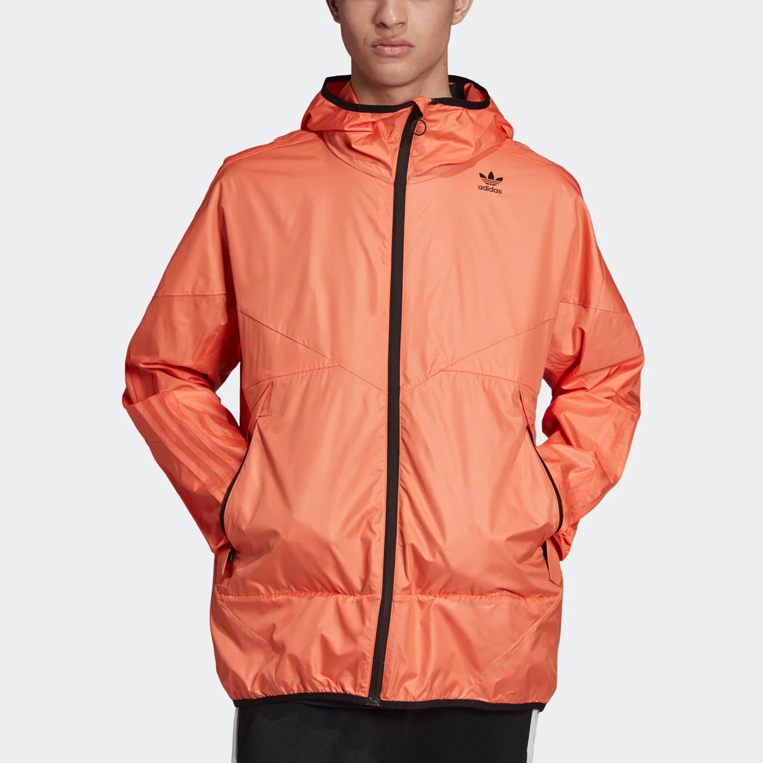 

Adidas genuine clover men's casual sports hooded trench coat EJ8521