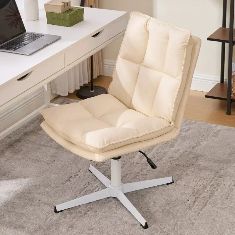Leather Comfortable Office Chair High Back Armless Rolling Office Chair Ergonomic Computer Sillas De Escritorio Salon Furniture