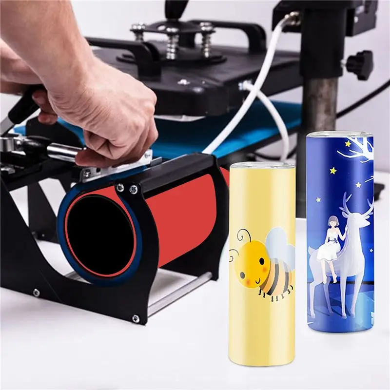 ABRW-3 Pcs Silicone Wrap For Sublimation Skinny Tumblers 20Oz Reusable Silicone Wrap Mug Clamp For Full Wrap Tumbler Blank