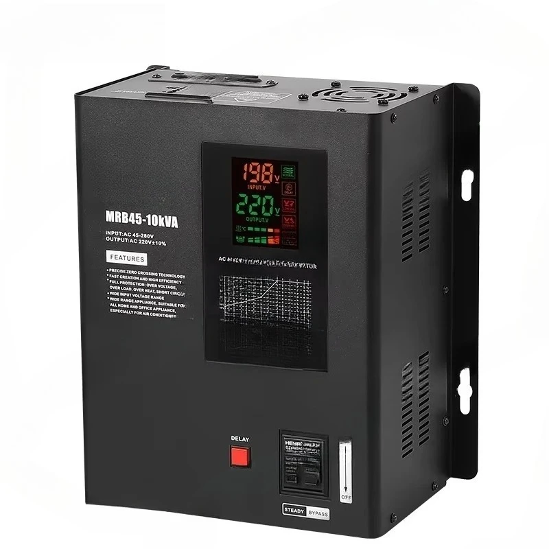 Suspended 10KVA Ultra Wide Input 45/90-280 V/100/140-270V AC Automatic Voltage Regulator Stabilizer 220V 8KW 10KW 50Hz 60Hz