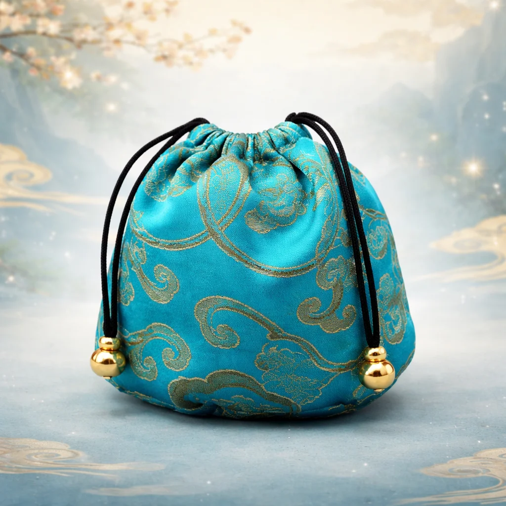 Chinese Style Silk Brocade Jewelry Packing Pouches for Necklace Earrings Jewelry Packaging Jewelry Organizer