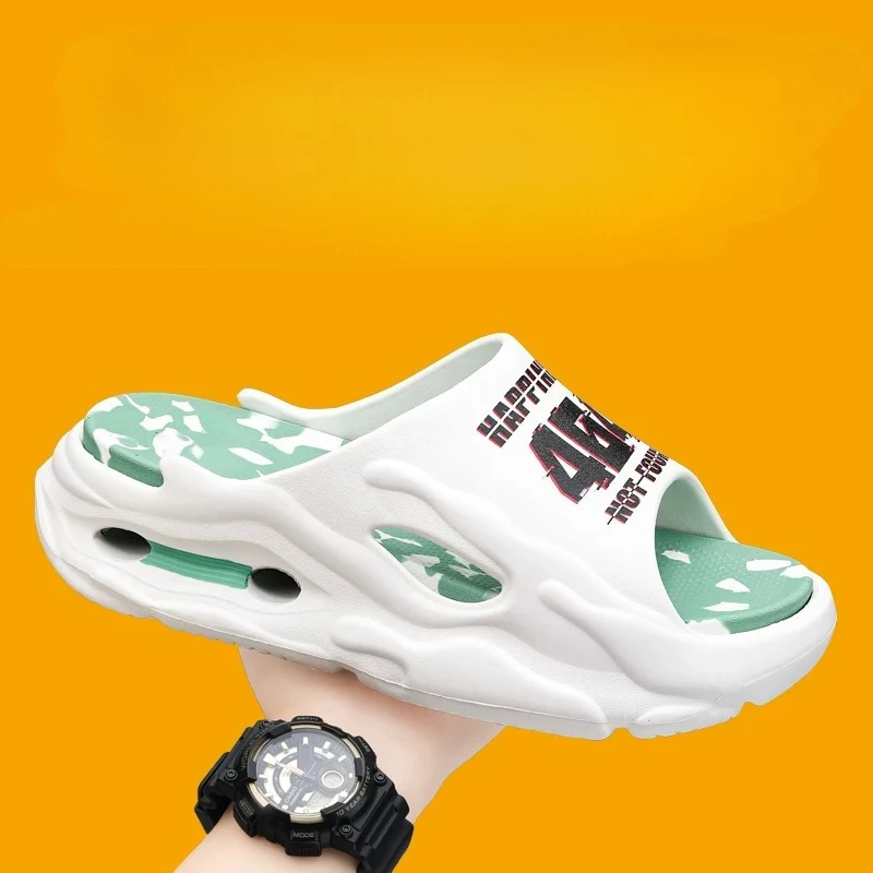 

Мужские удобные уличные тапочки-облака, модные мужские шлепанцы на платформе 5 см, пляжная обувь из ЭВА, летние пантуфли для мужчин