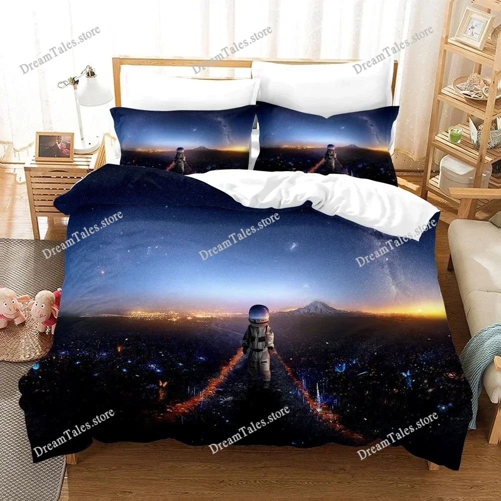 

Astronaut in Space Cat Comforter Cover with Pillow Cover Bedding Set Single Double Twin Full Queen King Size for Bedroom Decor74