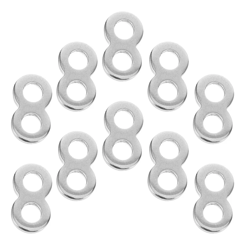 10Pcs Heavy Duty Stainless Steel 8 Figure Fastener Clips Tabletop Connectors for Secure Desktop Countertop Connection