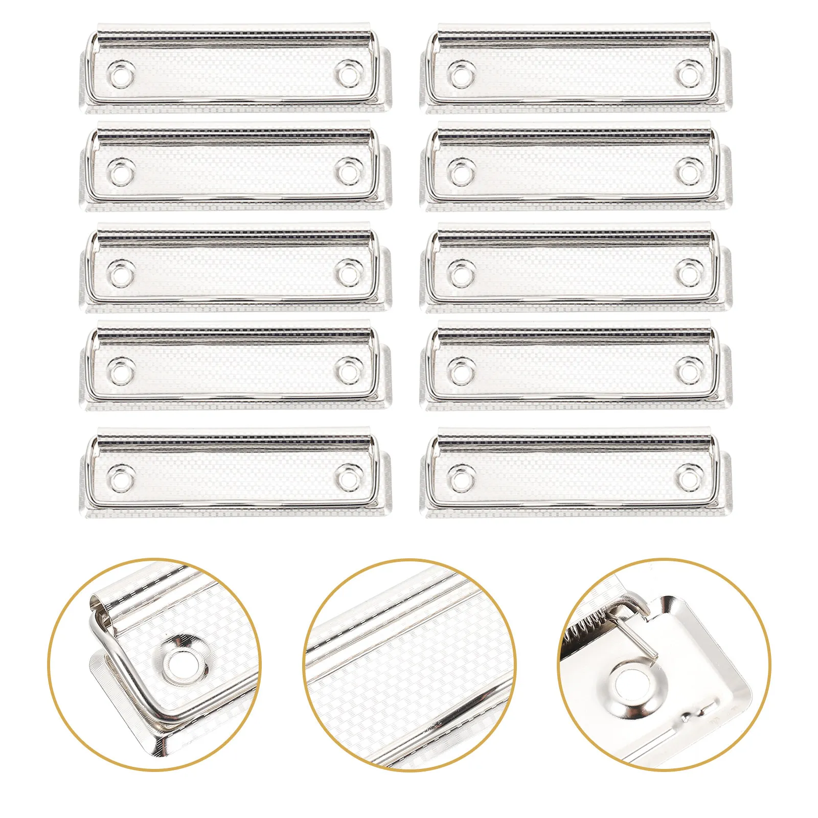 

15Pcs Iron Clipboard Clips Multifunctional Office Supplies Clips for Clipboards Writing Boards Files Reports Notepads Craft