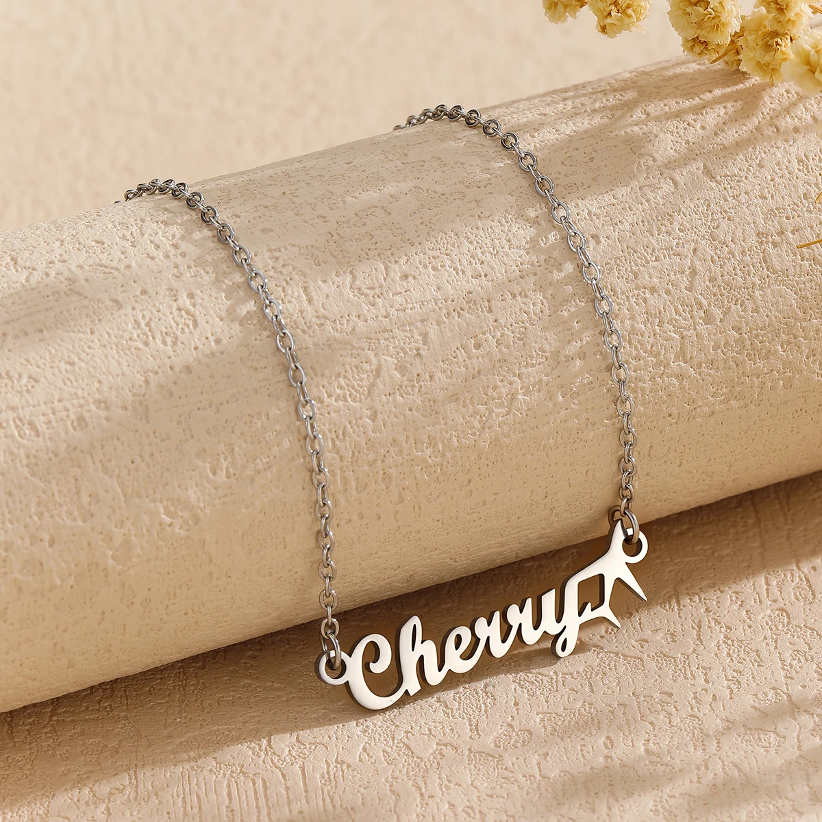 

Custom Name Necklace for women airplane pendant Stainless Steel jewelry Women Men Chain choker collar Personalised birthday gift
