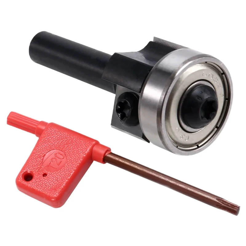 ABKJ-8Mm Double Edge Milling Cutter With Bearing Flush Trim Router Bit For Woodworking Hand Making Drawer Tool 8X22x12mm