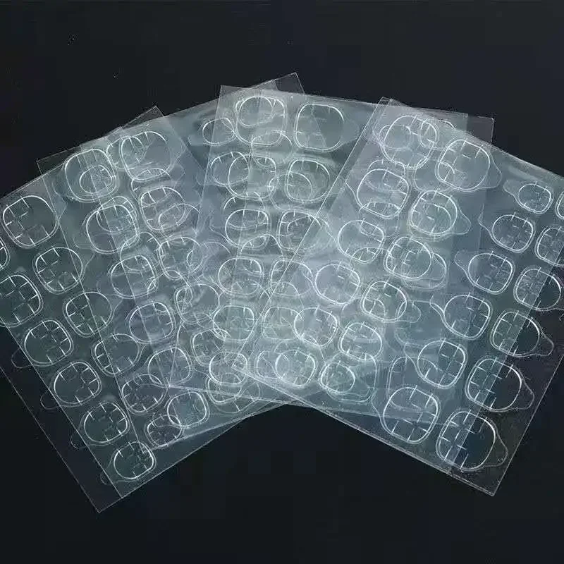 60/120 قطعة مسمار هلام الغراء مزدوجة الوجهين أظافر صناعية الفن لاصق لاصق الغراء ملصق الأظافر الصحافة وهمية على الأظافر نصائح 1-10 ورقة