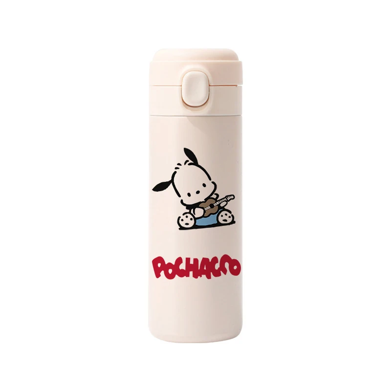 420ml Cartoon Anime Sanrio Pachacco Mädchen gut aussehende niedliche Bounce tragbare Kaffeetasse Kinder Student Wasser Tasse Junge Mädchen Geschenk