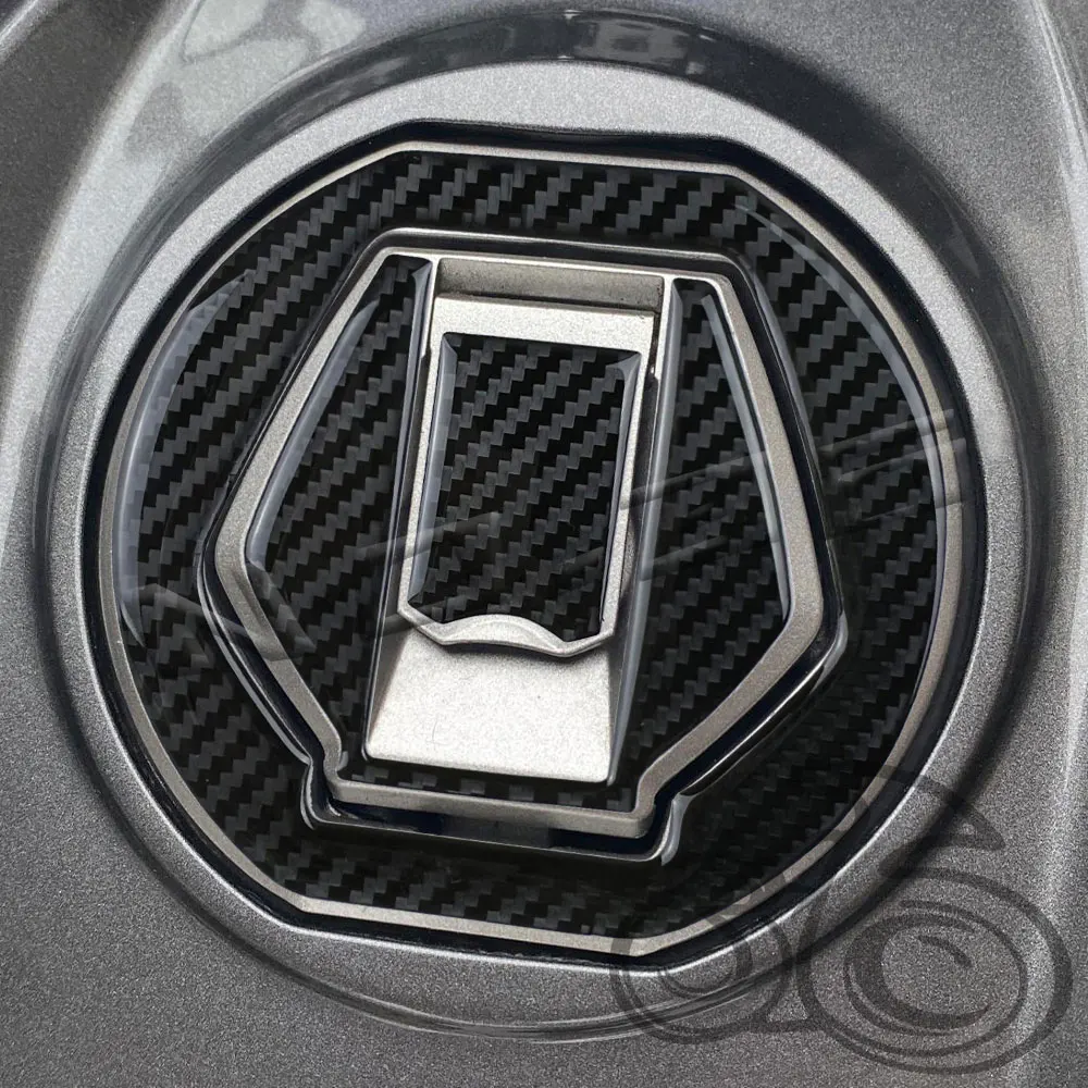 Motocicleta 3D Fuel Tank Cap Adesivo, Fibra de Carbono Proteção Decal, Acessórios para BAJAJ Pulsar, RS 200, NS200, Dominar 400, 250