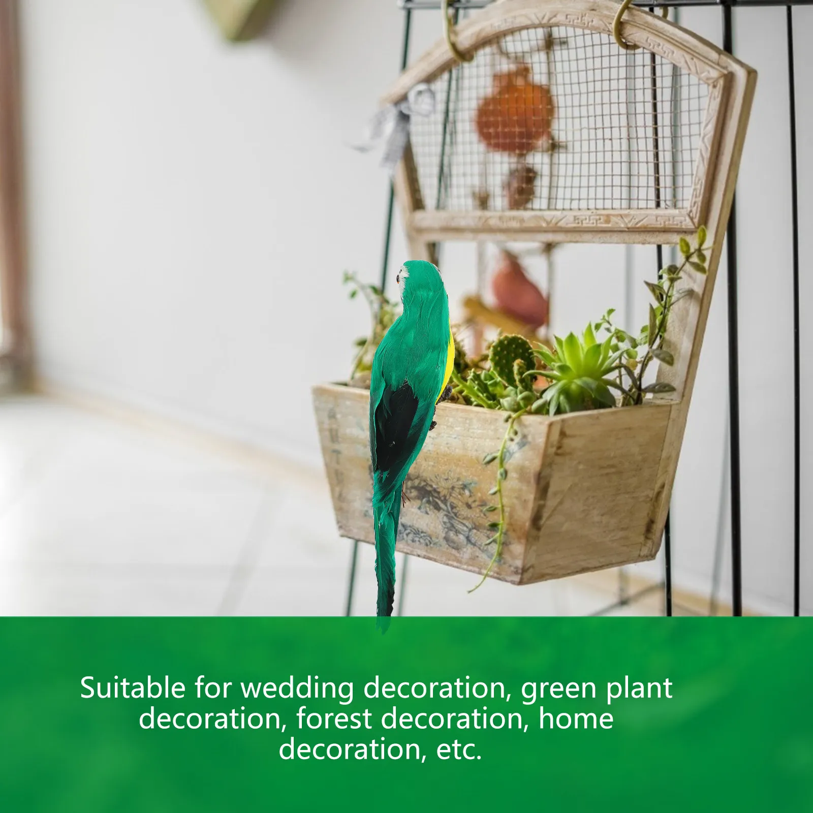Realistic Artificial Macaw Bird Ornament for Garden Yard Wedding Photo Prop