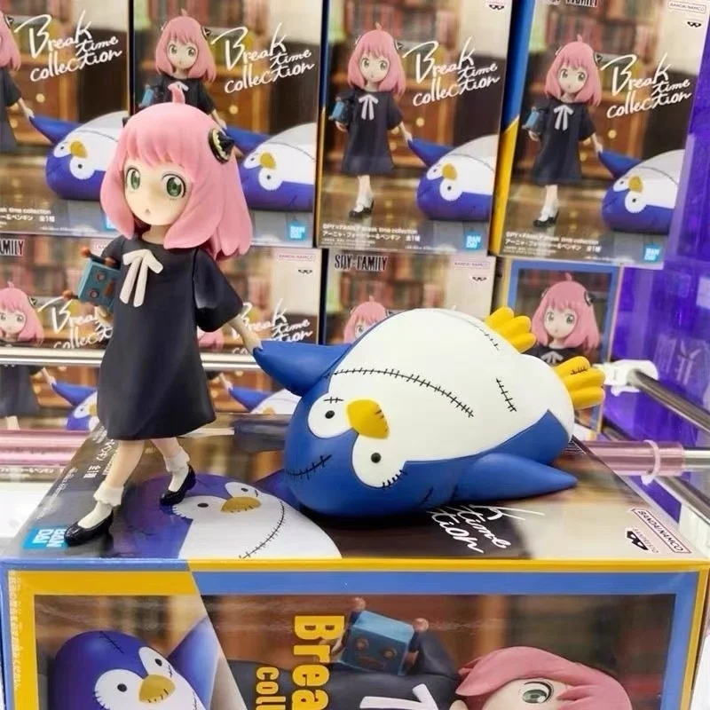 

In Stock Bandai Banpresto Anime Spy x Family Break Time Collection Anya Forger Penguin Action Figures Collection Model Kids Toy
