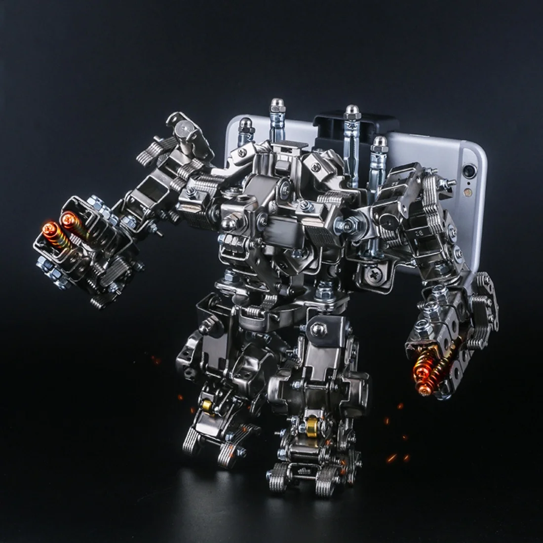 

3D Puzzle Mecha Metal Model Kit Mobile phone stand Robot Mechanical Puzzles Toy DIY Assembly Toy for Boys Adults Birthday Gift