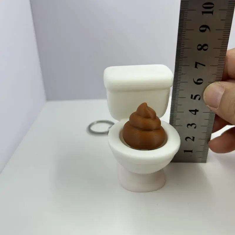 ''Mini Toilet Fidget Toy Adorable Poop Pattern Funny Stress Relief Toy for Students Exam Season Relax Desk Decor