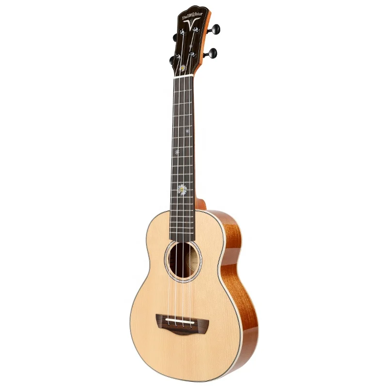 U2C 23 Inch Concert Ukulele, Solid Spruce Top & Back/Side, Nylon Strings, Open Machine Head, Gloss Finish