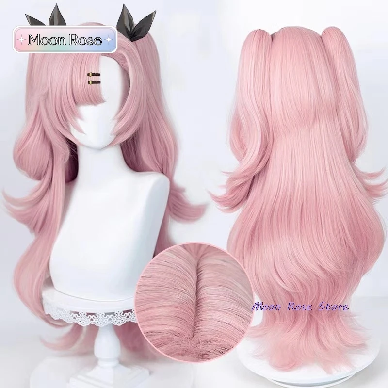 Nicole Demara Cosplay Wig Earrings Headwear Necklace Zenless Zone Zero Pink long Hair Women Men Halloween Outfit Role Play Prop