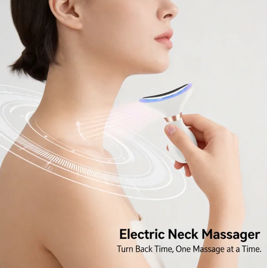 

Portable Neck Lift Device – 3-in-1 LED Light Therapy for Anti-Wrinkle & Anti-Aging – USB Rechargeable