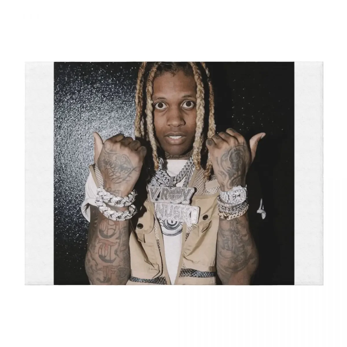 

lil durk Throw Blanket Luxury Throw valentine gift ideas Thins Decorative Throw Blankets