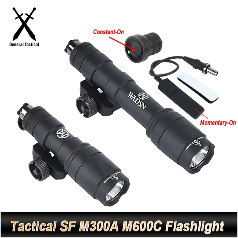 WADSN Airsoft Surefir M600C M600 M300 Tactical Scout Light AR15 Rifle Weapon Flashlight LED Hunting Spotlight SF M300A Gun lamp