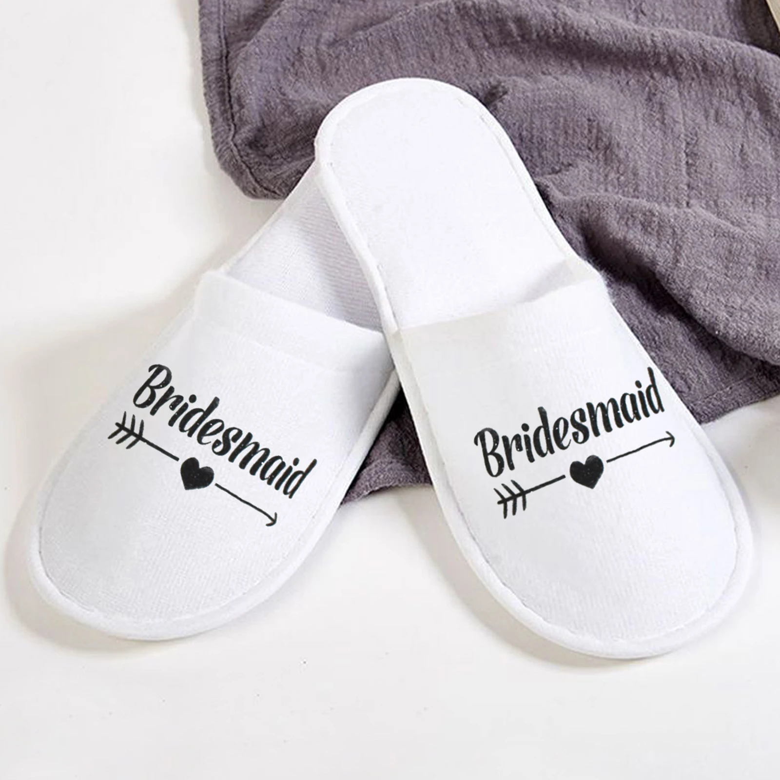 A Pair Of Bridal Slippers Bachelorette Party Supplies Team Groom Disposable Slippers Hen Night Bridal Shower Bridesmaid Gifts