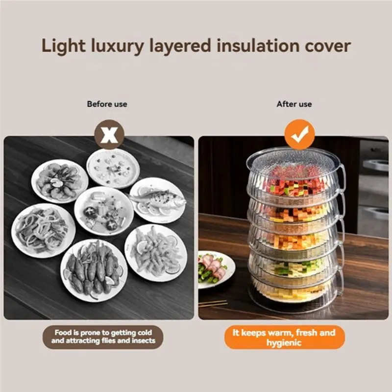 [NEW!A65Z】 Microwave Oven 360° Splash Proof Guard Cover, Heat Resistant To 200° C, Stackable For Cooking& Heating