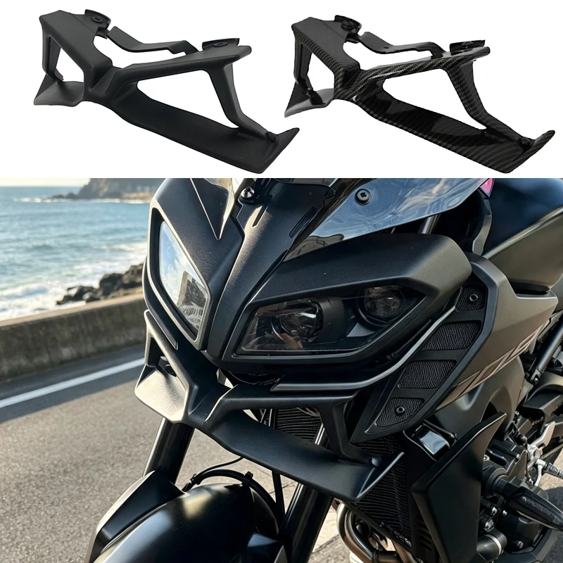 For Yamaha MT-09 MT09 SP 2017-2020 2019 Motorcycle Downforce Naked Frontal Spoilers Winglet Aerodynamic Wing Front Spoiler Kit