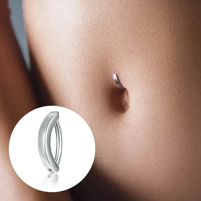 Silver Belly Piercings Gold Plated Belly Ring Navel Care Ring Jewelry 14g Silver Aliexpress