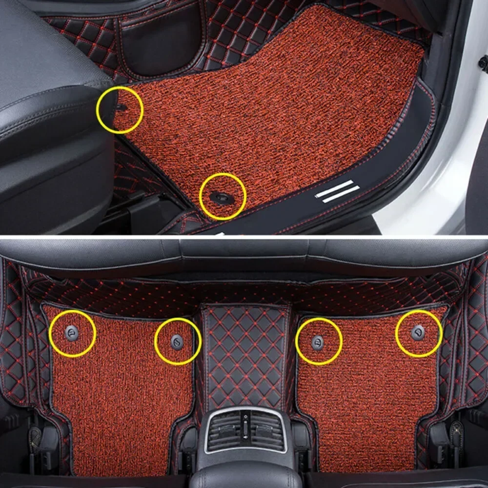 Findme Universal Car Floor Mat Clips Holder Carpet Securing Clamps Fasteners 4Set BlackCarCarpet Floor Mat Clips Fastener Clamps