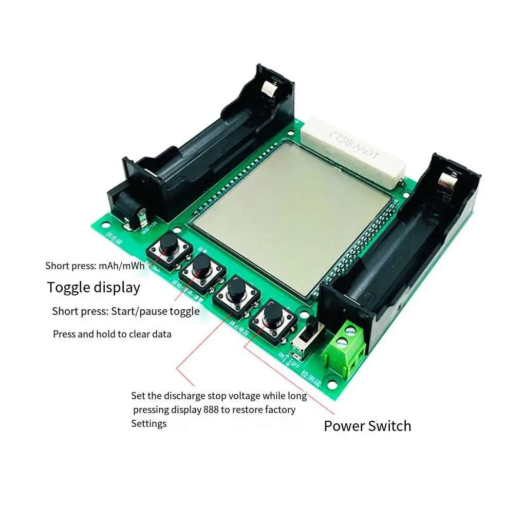ABS Intelligent Chip Control Lithium Battery Capacity Tester Module Accurate Measurement Lithium HW-A54