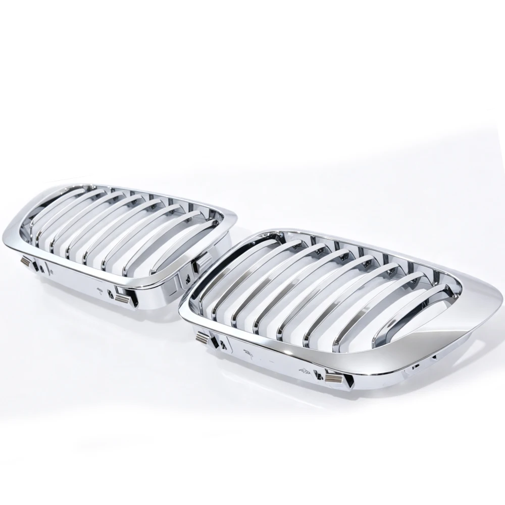 1999 2000 2001 For BMW E46 Coupe Pre Facelift Front Kidney Grille Single Slat All Chrome Sport Grill Thickened Fade-resistant
