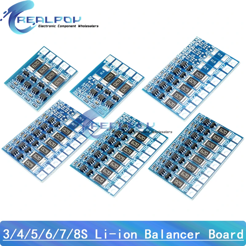 3S 4S 5S 6S 7S 8S 21V 4.2V li-ion balancer board 18650 li-ion balncing full charge battery Balance Function Protection Board