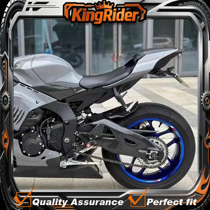 Fit For Yamaha YZF-R1 2015-2024 Motorcycle Swingarm Covers Carbon Fiber Side Panels Guard Swing Arm Protector Fairing Kit YZF R1