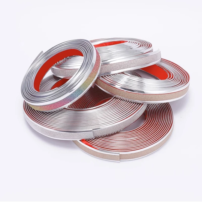 5M Shiny Multi Color 20mm 25mm Universal Car Chrome Decorative Strips Auto Door Protector Sticker Styling Bumper Moulding Trim