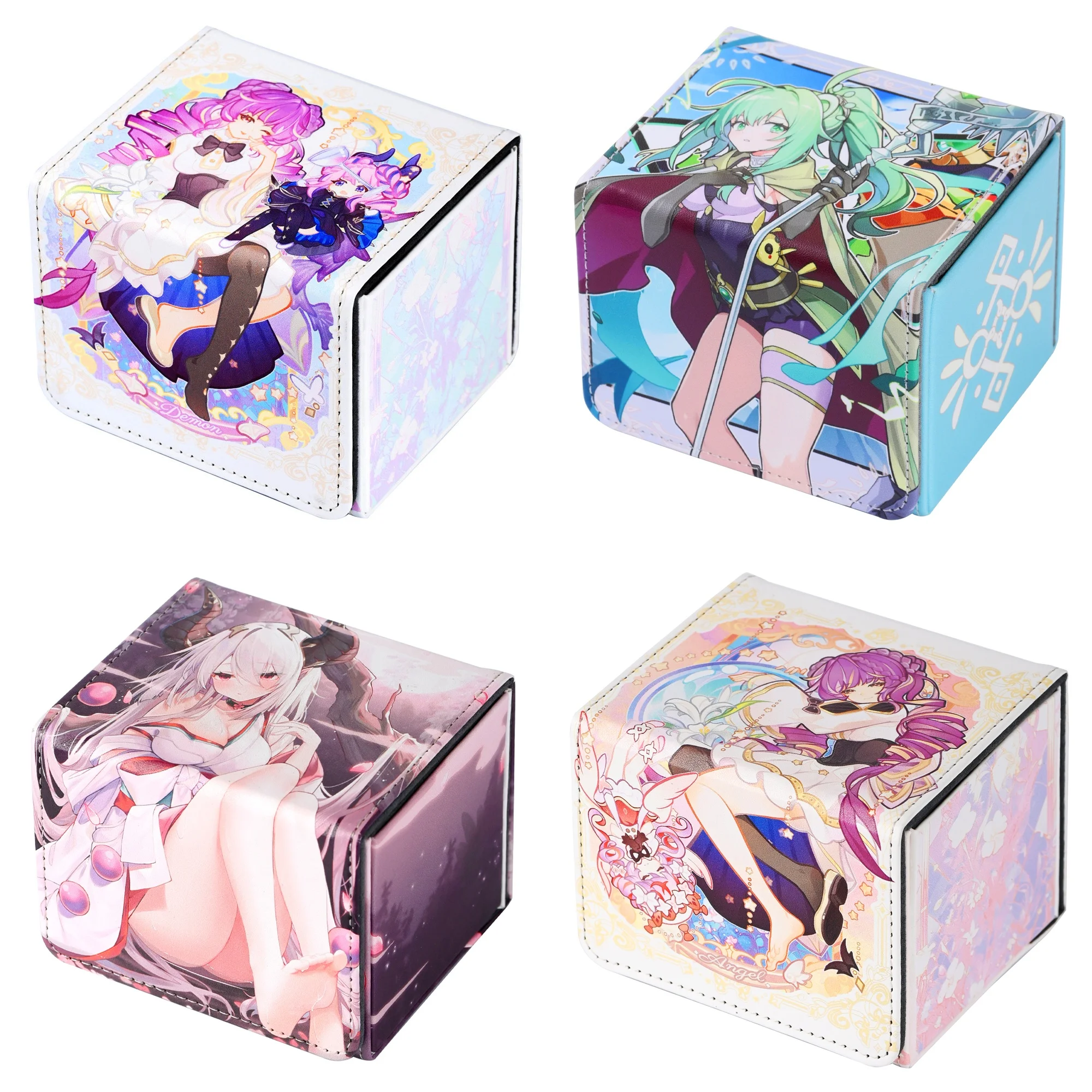 Yu-Gi-Oh! fait maison à faire soi-même Boîte de rangement pour cartes Minerva Lightsworn Maiden Ygo Ritual Beast, boîte de rangement pour cartes en cuir haut de gamme, jouet cadeau