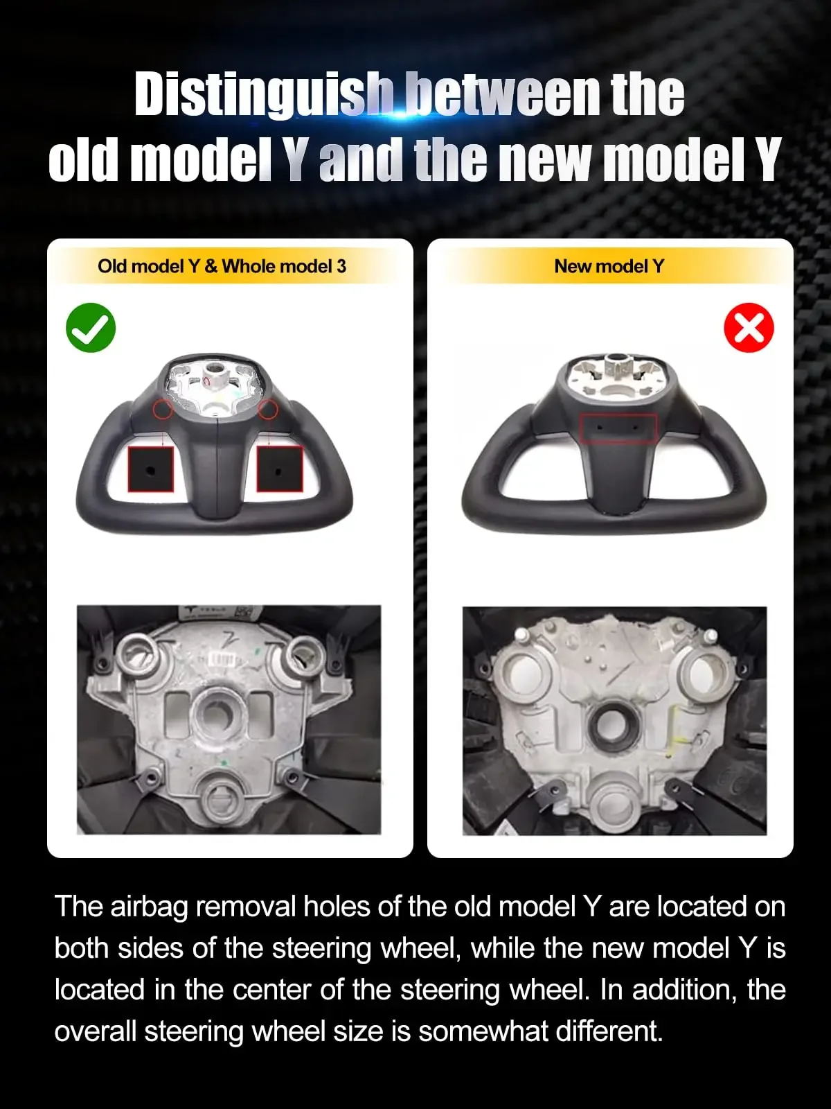 Zwart nappaleer gepersonaliseerd jukstuur voor Tesla Model 3 Model Y 2017-2024 met verwarming