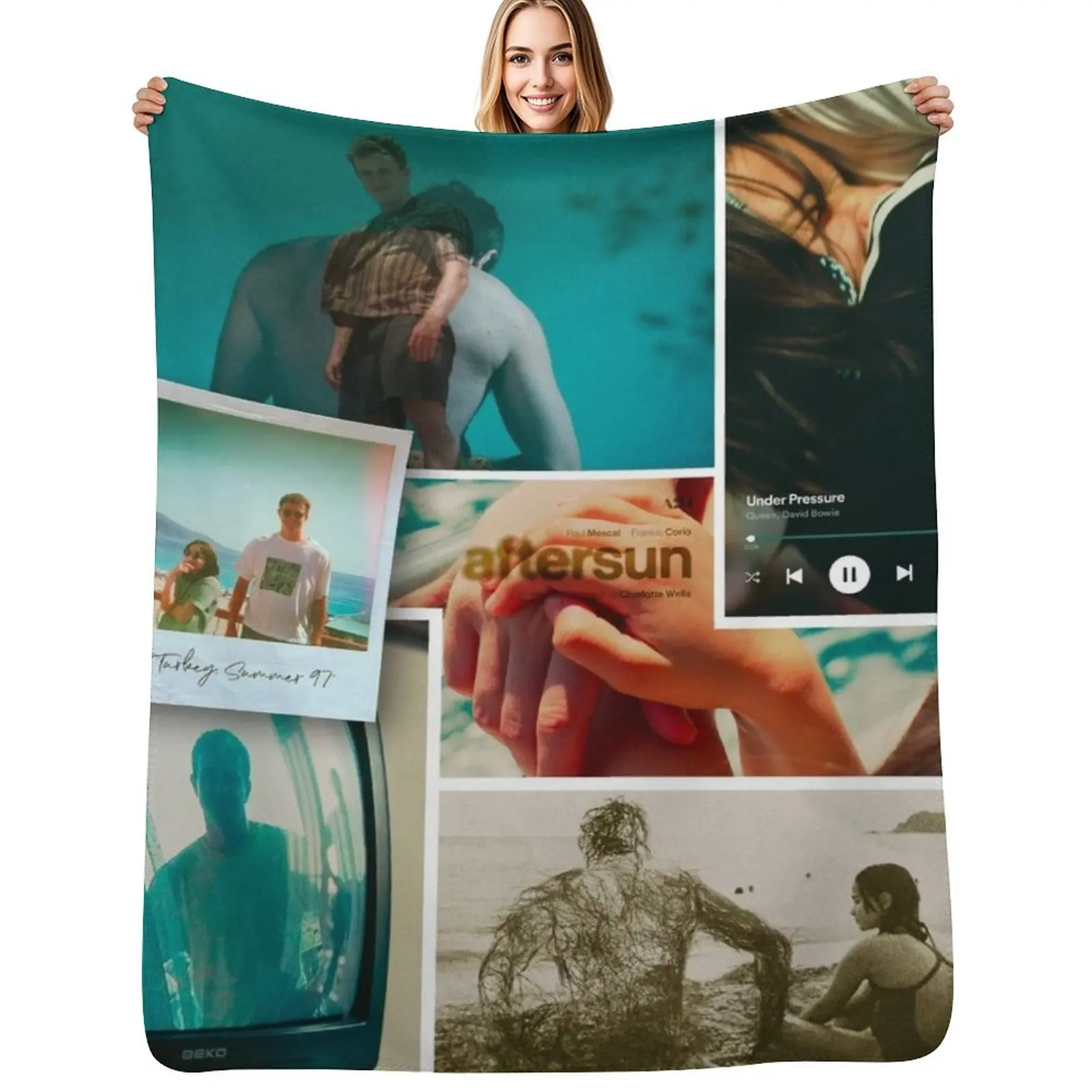 

aftersun Throw Blanket Thin Soft Blanket for Summer Night Sleeping